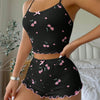 Women’s Heart Print Crop Cami Pajama Set