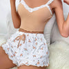 Women’s Lace Patchwork Cami Pajama Set