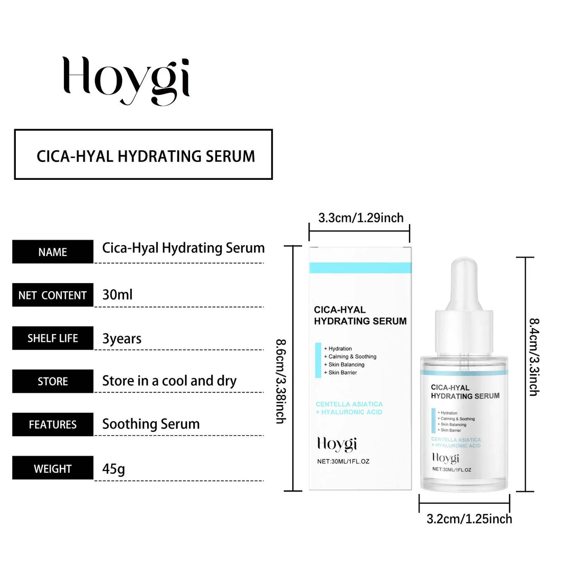 Hoygi Hyaluronic Acid Hydrating Face Serum – 30ml