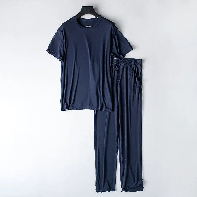 Men’s Modal Short-Sleeve Pajama Set