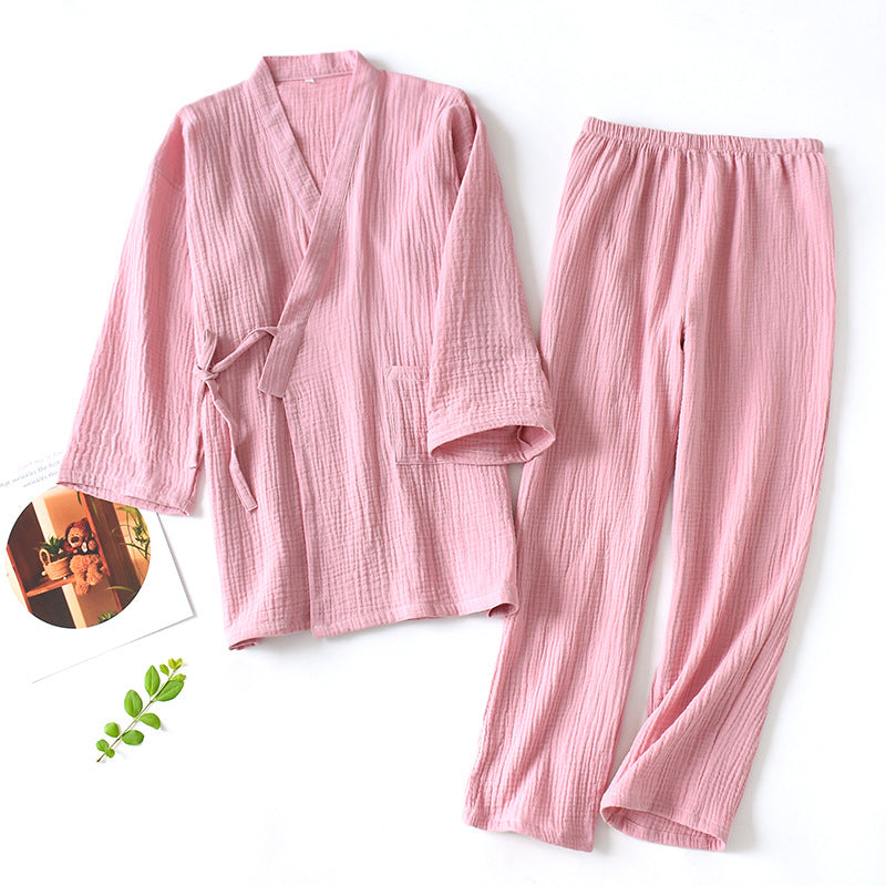 2025 Japanese Cotton Kimono Pajama Set