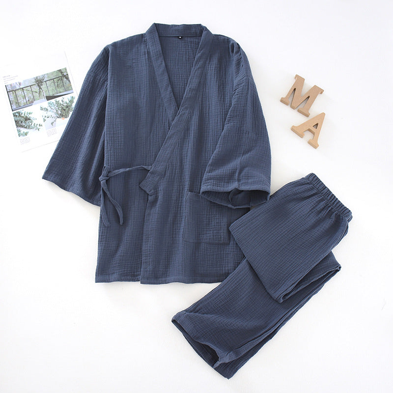 2025 Japanese Cotton Kimono Pajama Set