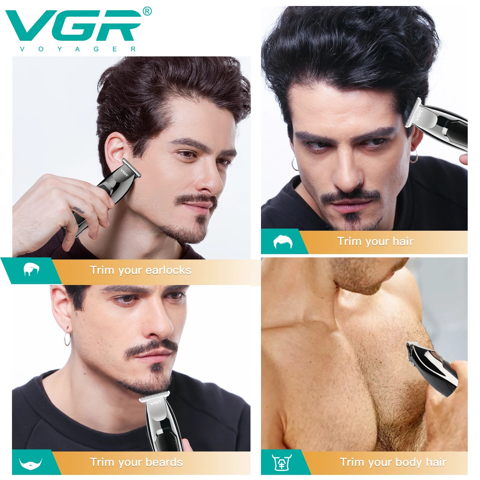 VGR V-030 Professional Cordless Hair Clipper