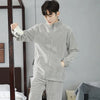 Men’s Flannel Zipper Pajama Set – Autumn/Winter