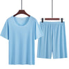 Men’s Two-Piece Ice Silk Summer Pajama Set