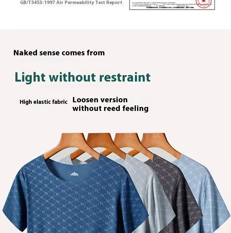 Men’s Summer Ice Silk Pajama Set