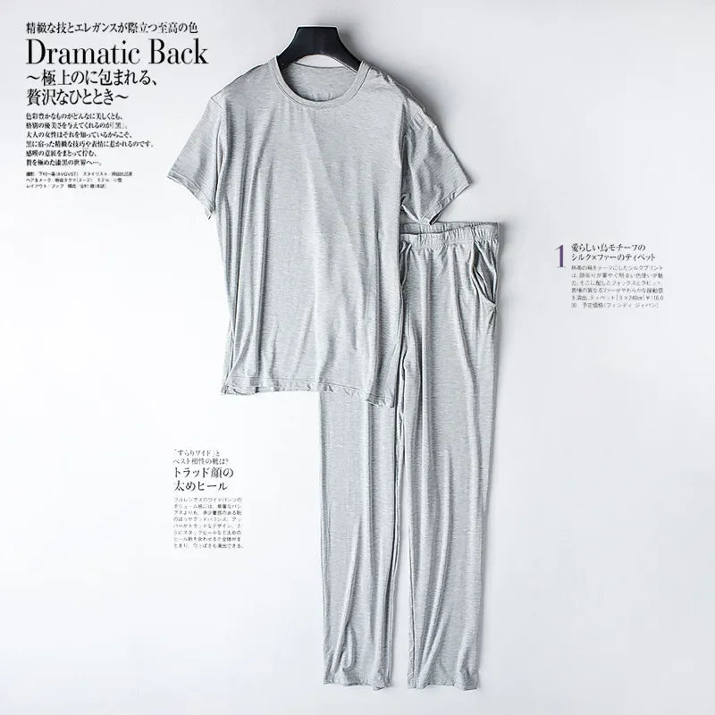 Men’s Modal Short-Sleeve Pajama Set