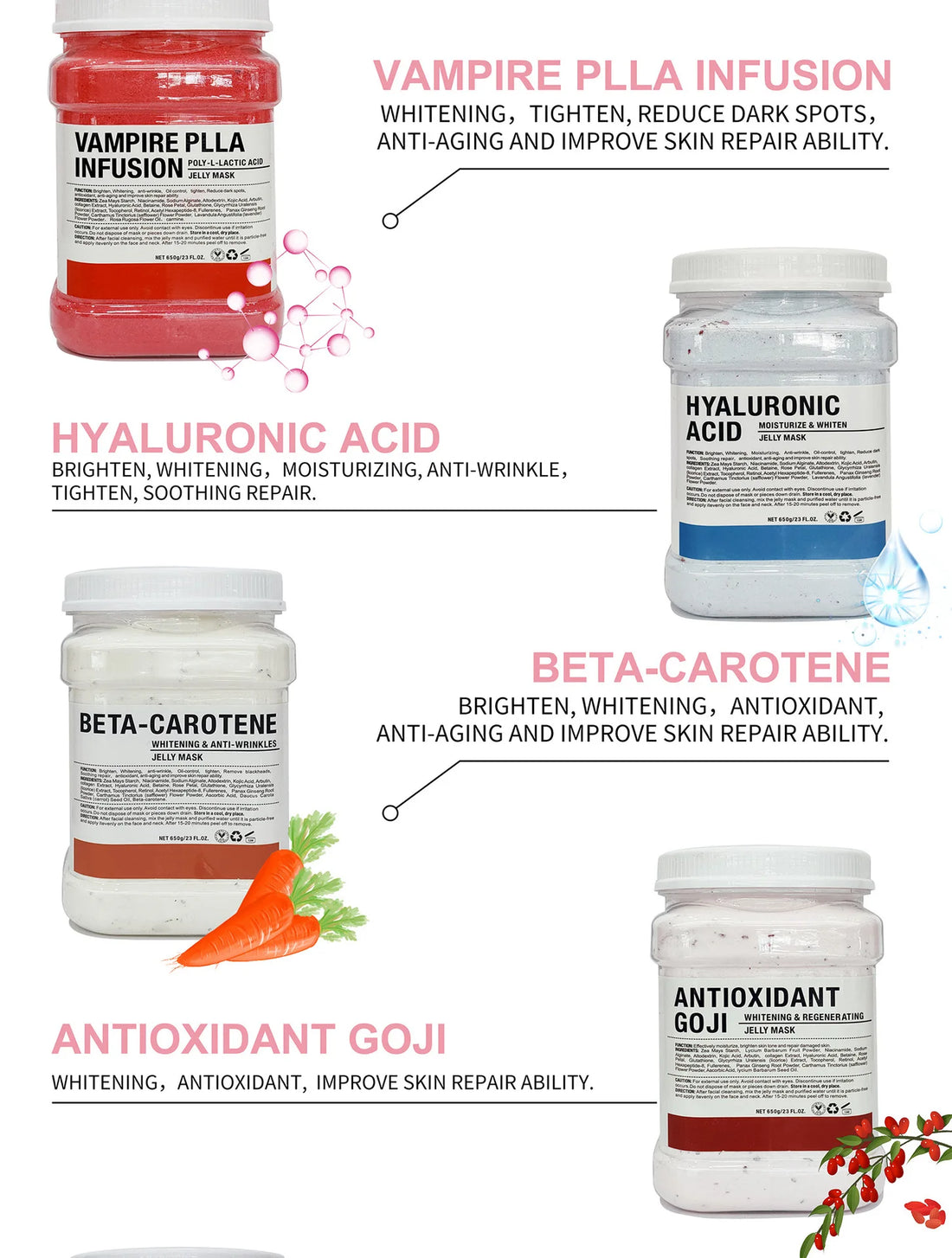 Chamomile Hyaluronic Acid Facial Mask Powder – 650g