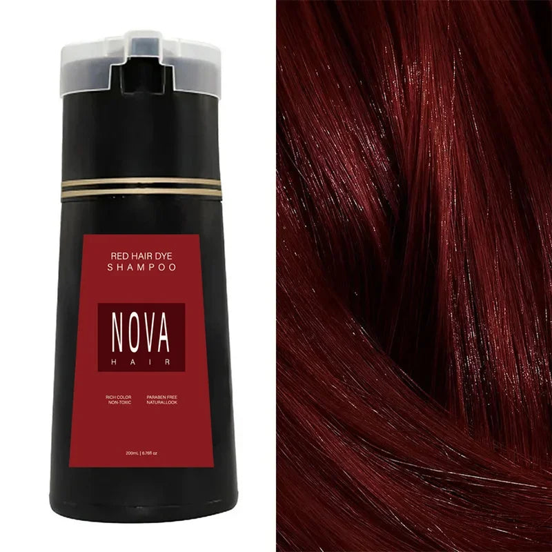 Nova 3-in-1 Natural Black Hair Dye Shampoo