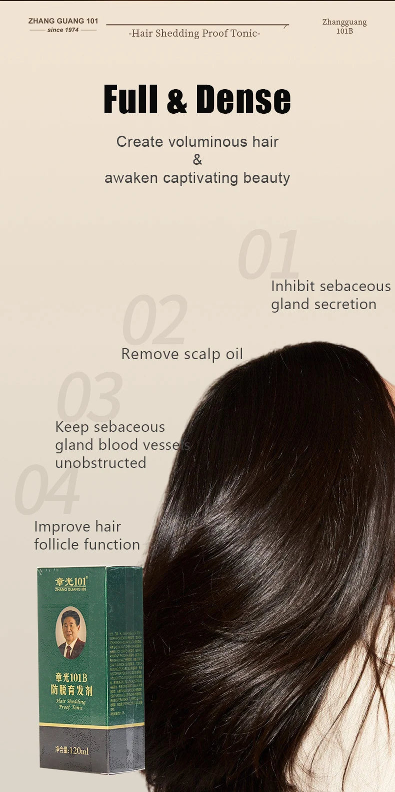 Zhangguang 101B/101M Hair Treatment Essence – 120ml