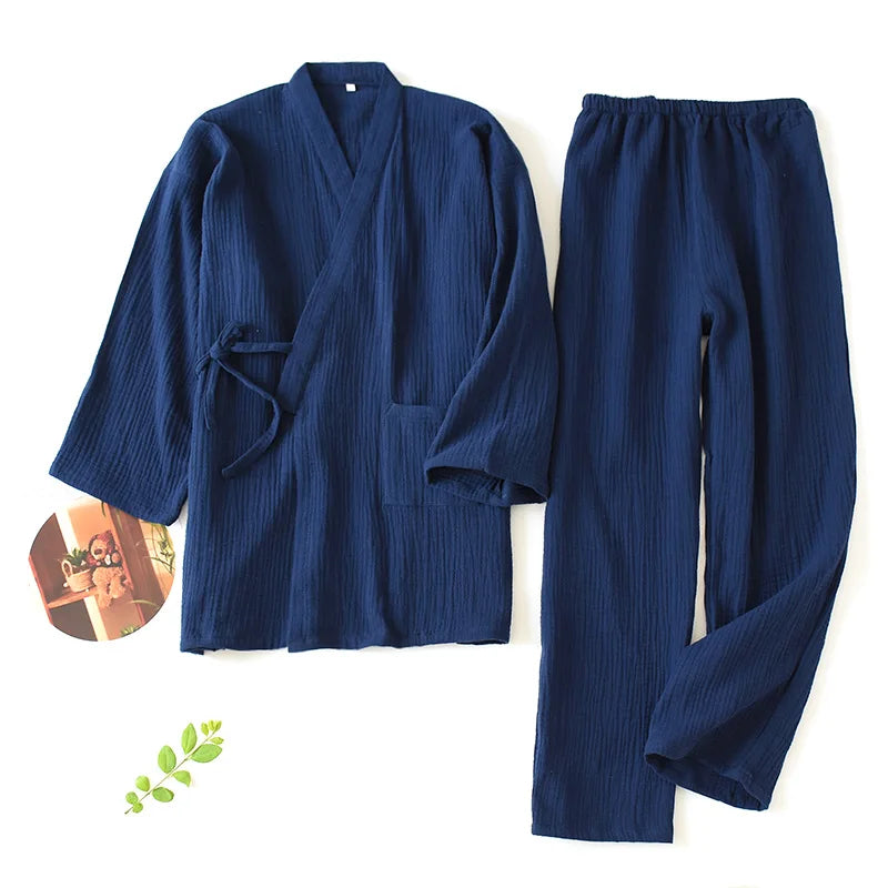 2025 Japanese Cotton Kimono Pajama Set