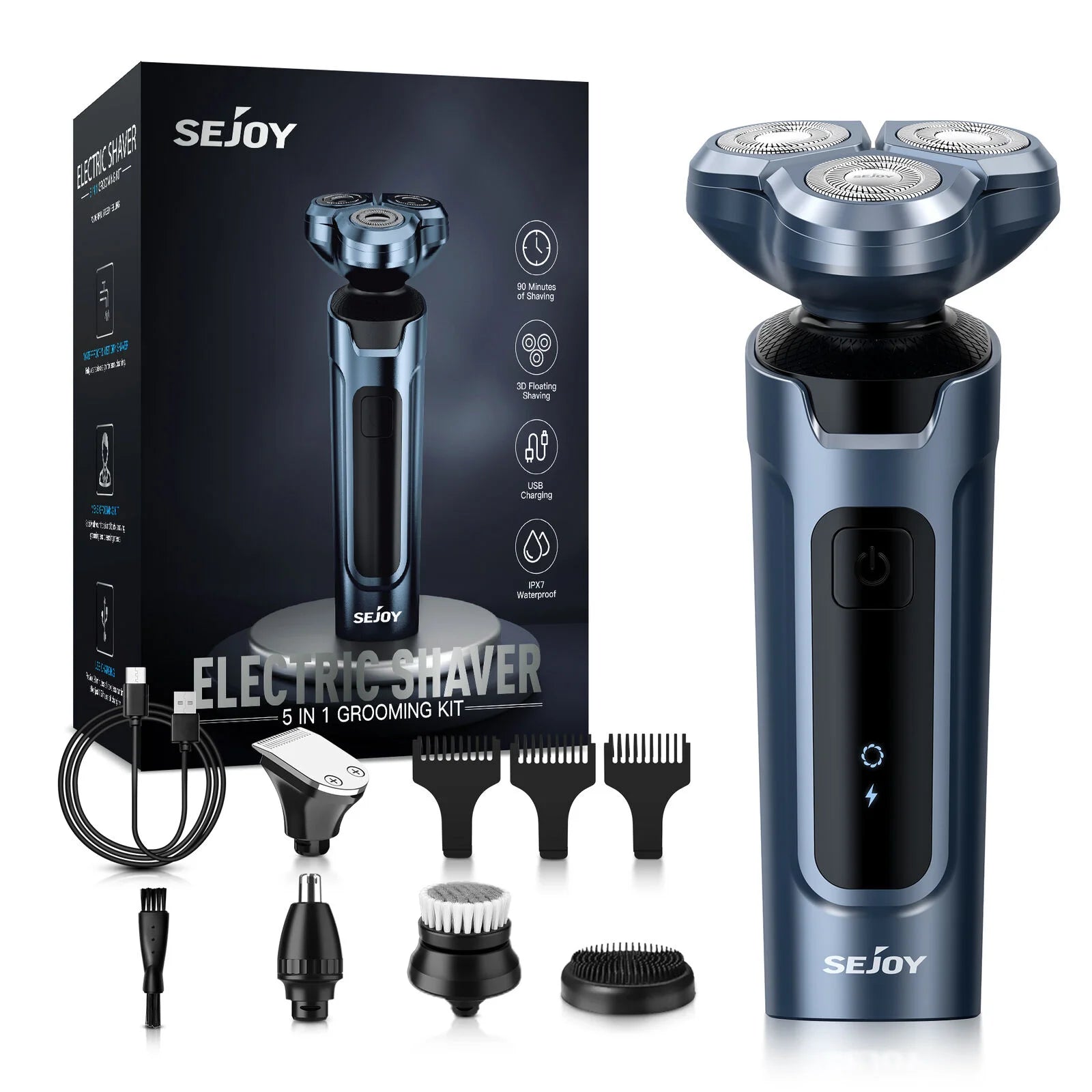 SEJOY 3-in-1 Men’s Electric Shaver