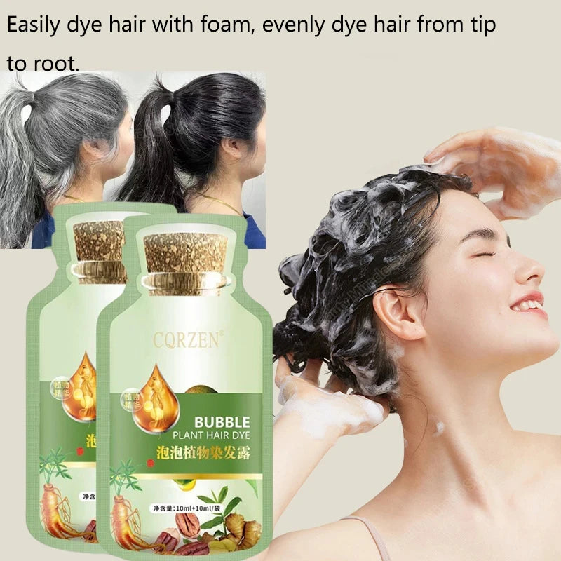 Herbal Hair Dye Shampoo – Gray & White Coverage