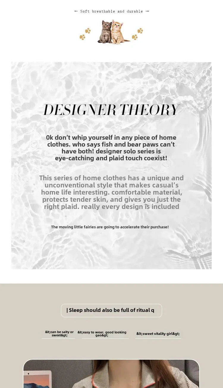 Women’s Gray Striped Long Sleeve Pajama Set