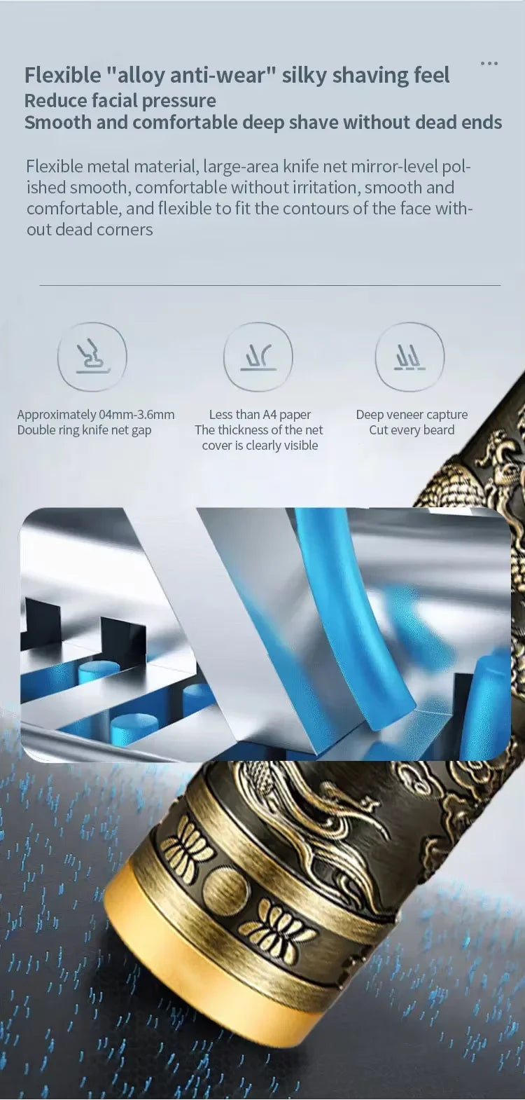 Dragon Head Mini USB Shaver for Men