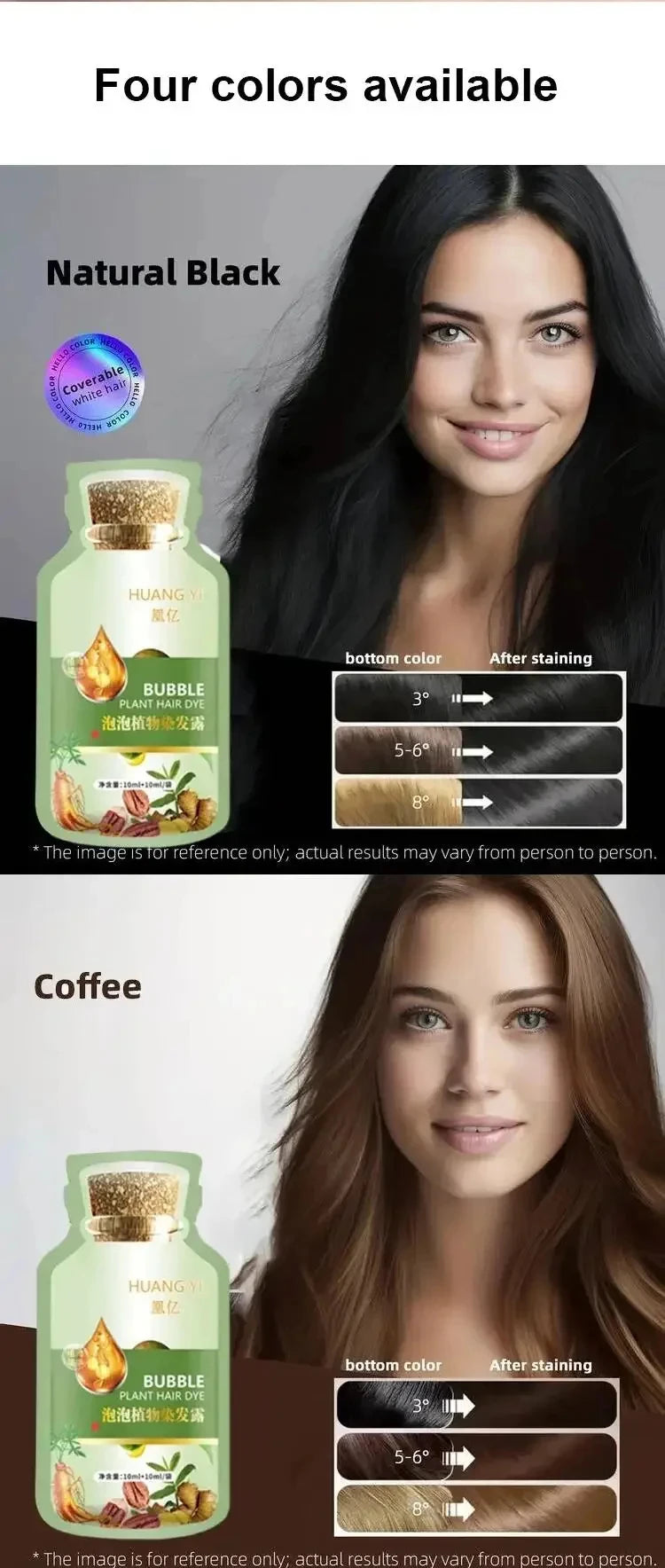 Herbal Hair Dye Shampoo – Gray & White Coverage