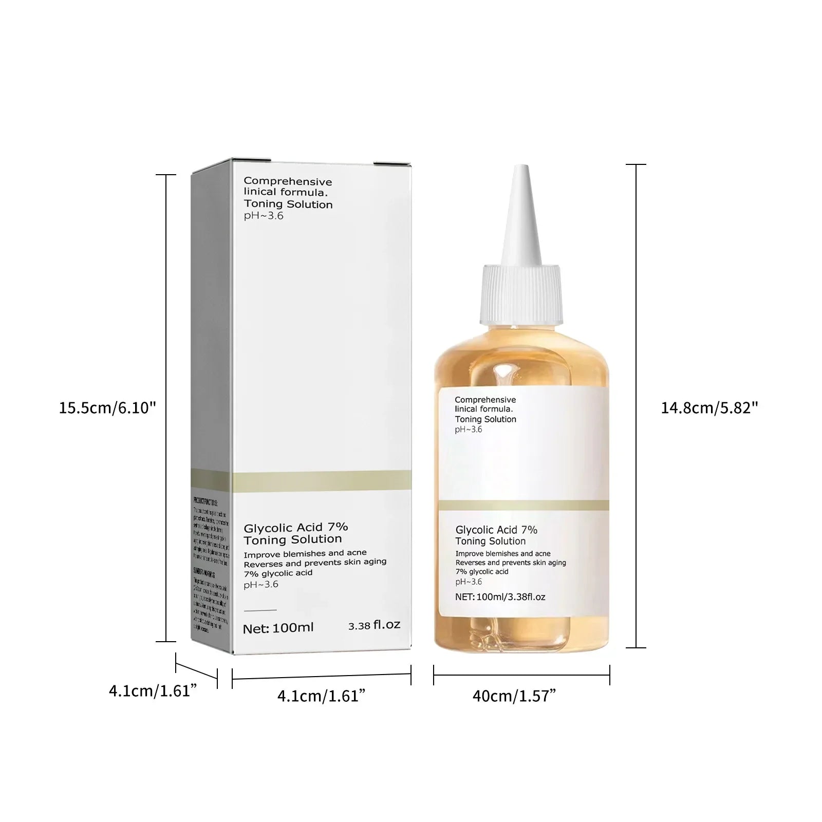 Glycolic Acid 7% Toning Solution To Remove Acne Moisturize Skin Rejuvenating Lotion Gentle Glycolic Acid Tone Exfoliating Toner