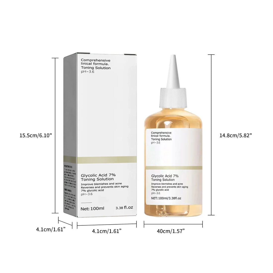 Glycolic Acid 7% Toning Solution To Remove Acne Moisturize Skin Rejuvenating Lotion Gentle Glycolic Acid Tone Exfoliating Toner