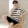 Men’s 2-Piece Striped Bear Sleepwear Set