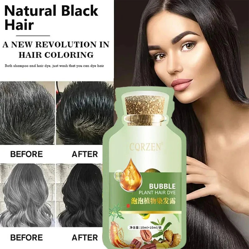 Herbal Hair Dye Shampoo – Gray & White Coverage