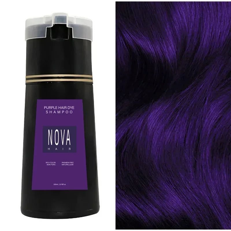Nova 3-in-1 Natural Black Hair Dye Shampoo