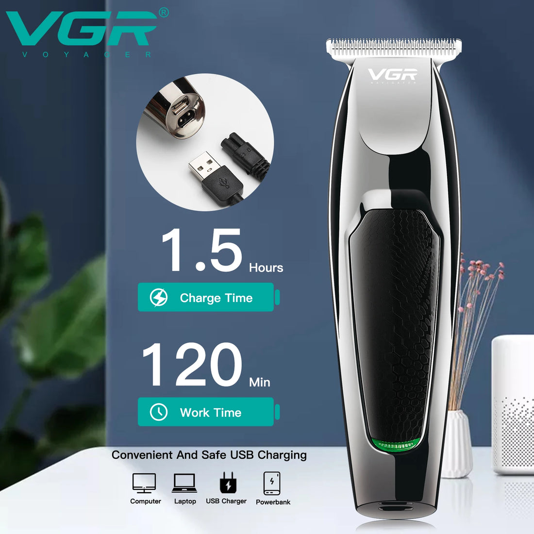 VGR V-030 Professional Cordless Hair Clipper