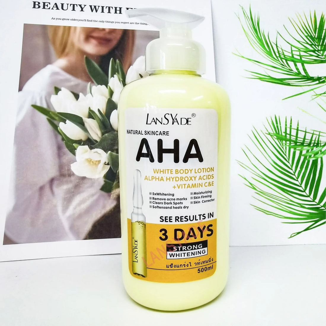 Whitening Body Lotion with AHA & Vitamins C&E – 500ml