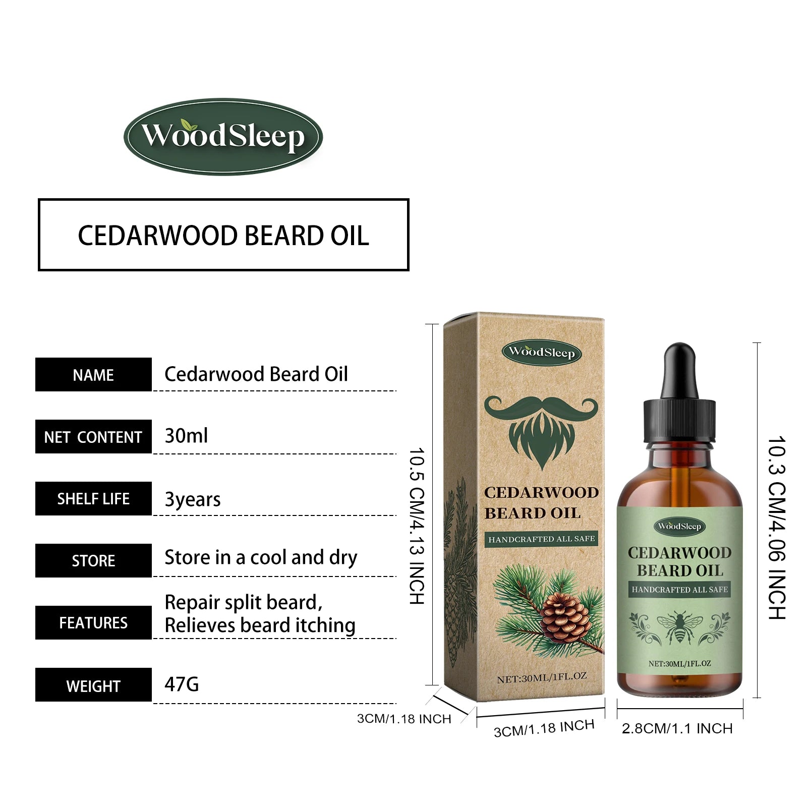 Cedarwood Beard Oil for Men