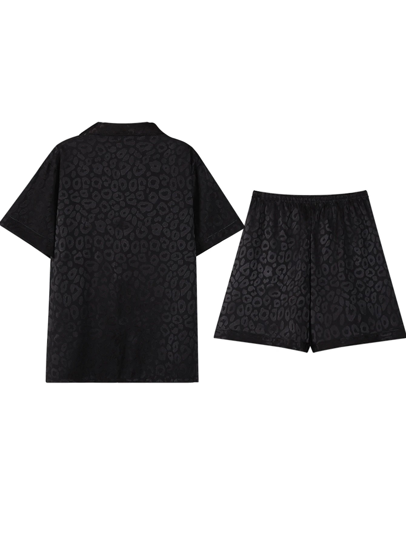 Men’s Summer Ice Silk Pajama Set – Short Sleeve & Thin Cardigan