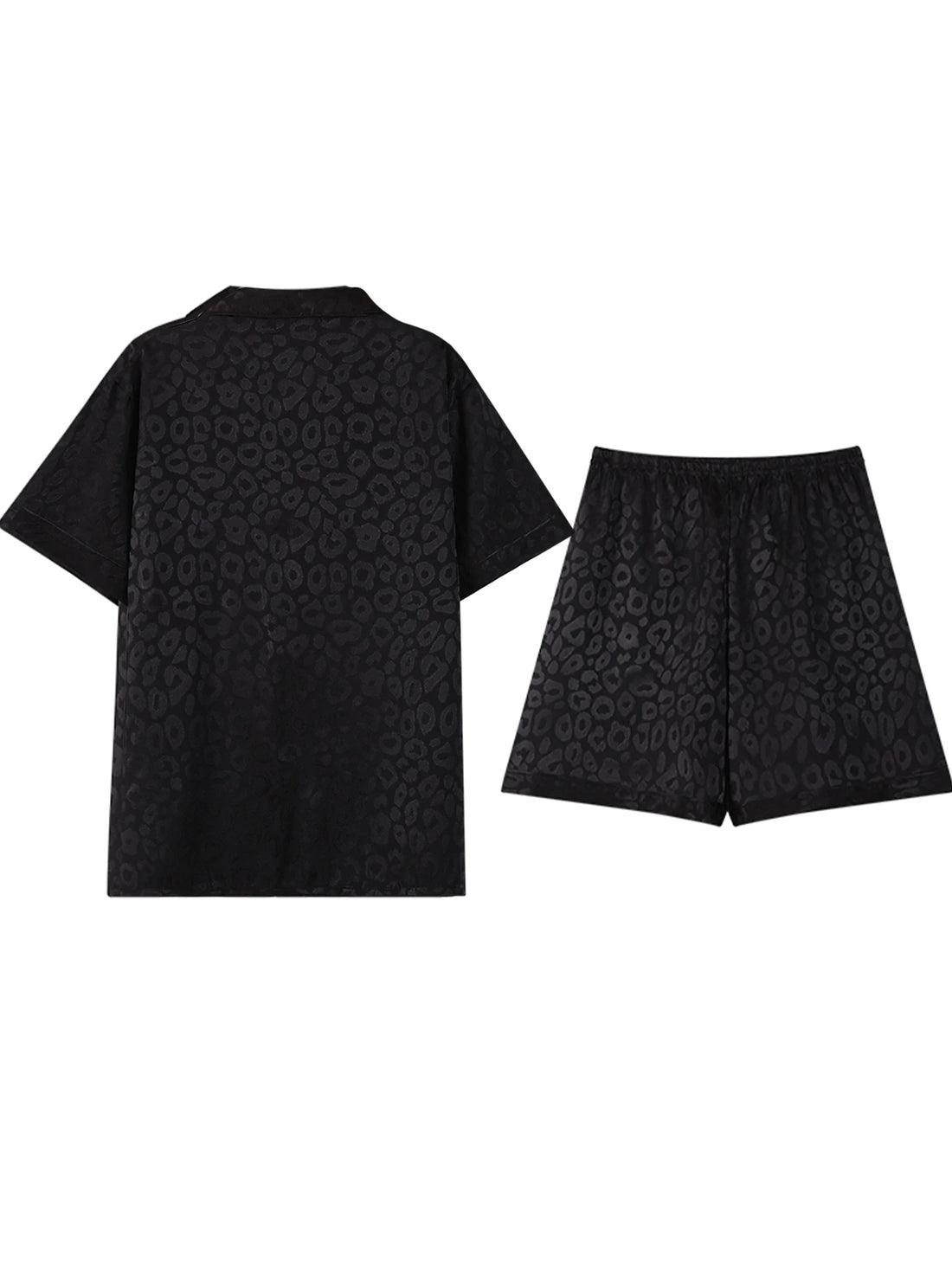 Men’s Summer Ice Silk Pajama Set – Short Sleeve & Thin Cardigan