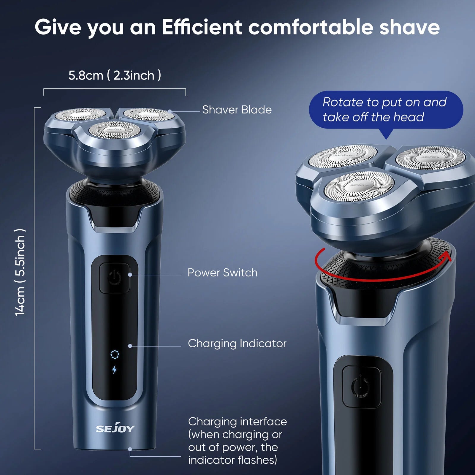 SEJOY 3-in-1 Men’s Electric Shaver