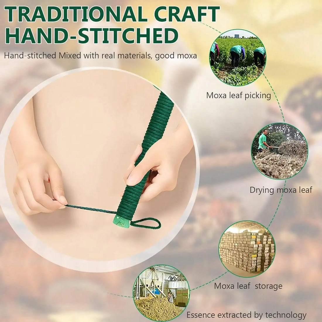 Wormwood Long-Handled Massage Hammer