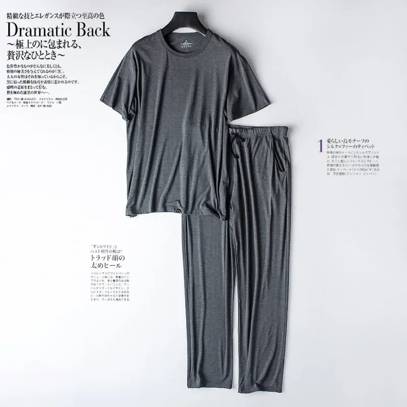 Men’s Modal Short-Sleeve Pajama Set