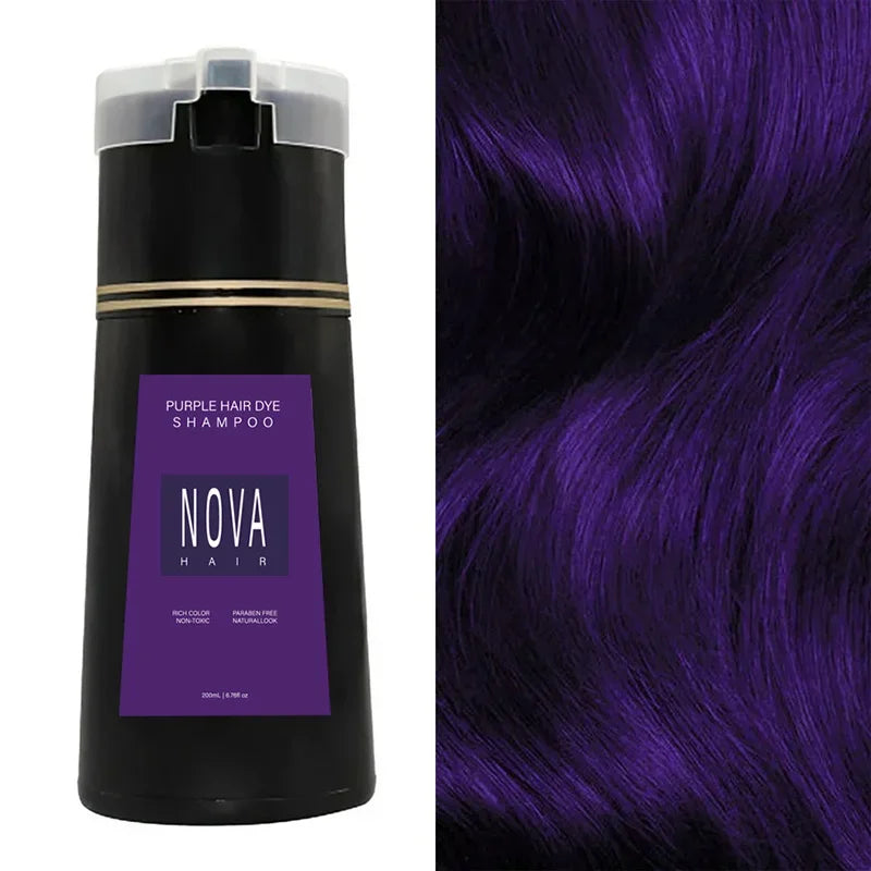 Nova 3-in-1 Natural Black Hair Dye Shampoo
