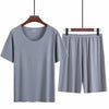 Men’s Two-Piece Ice Silk Summer Pajama Set