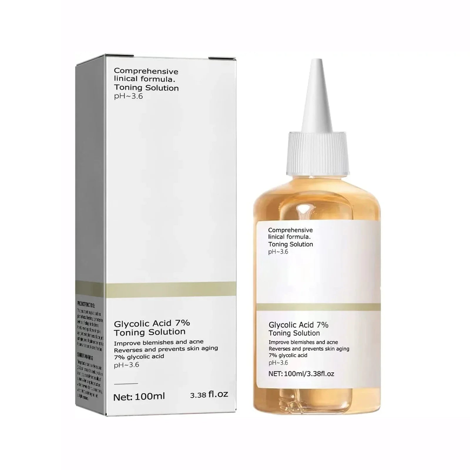 Glycolic Acid 7% Toning Solution To Remove Acne Moisturize Skin Rejuvenating Lotion Gentle Glycolic Acid Tone Exfoliating Toner