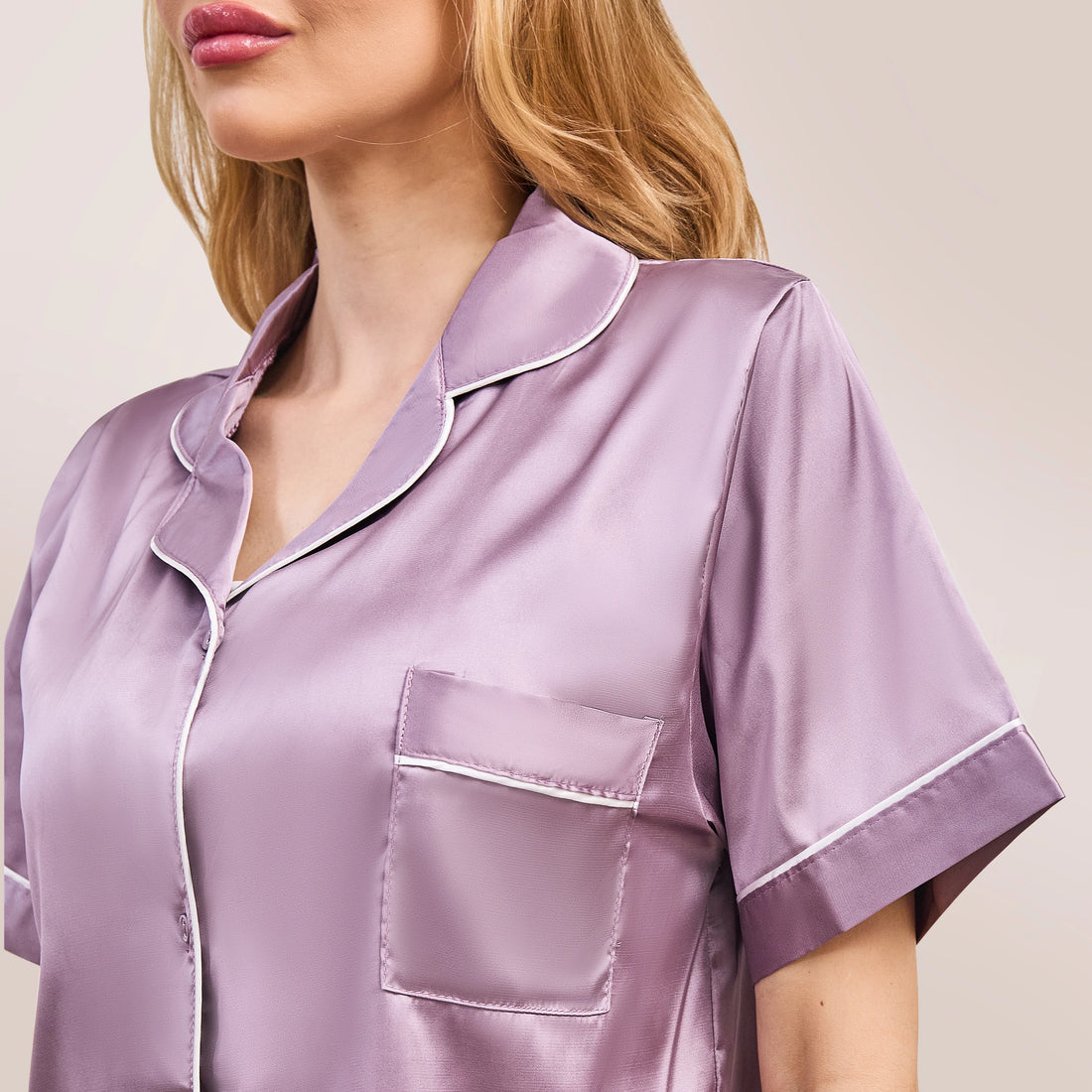 LWQ&ROSE Women’s Ice Silk Summer Pajama Set