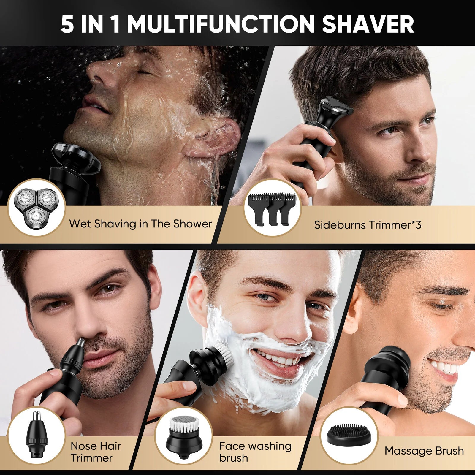 SEJOY 3-in-1 Men’s Electric Shaver