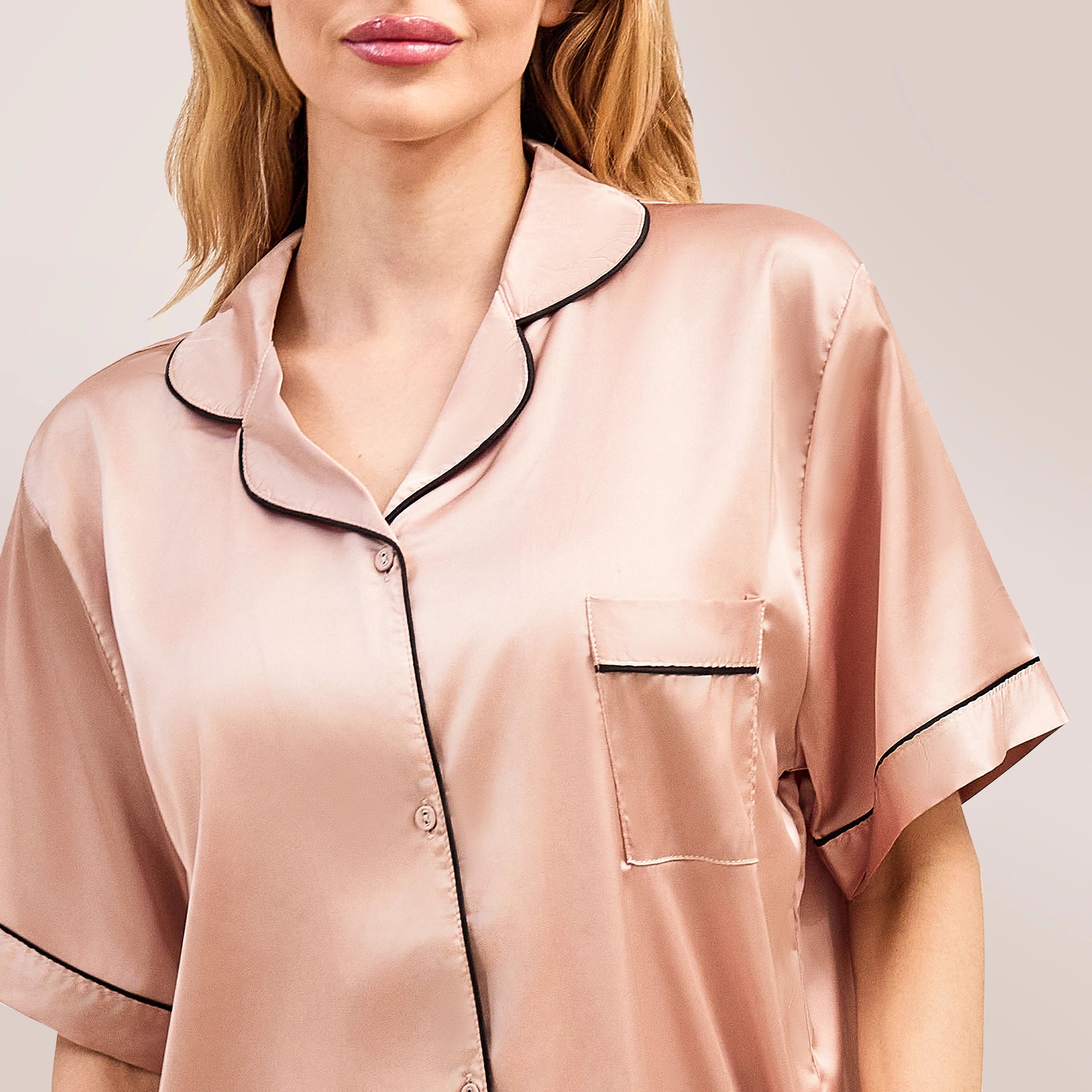 LWQ&ROSE Women’s Ice Silk Summer Pajama Set