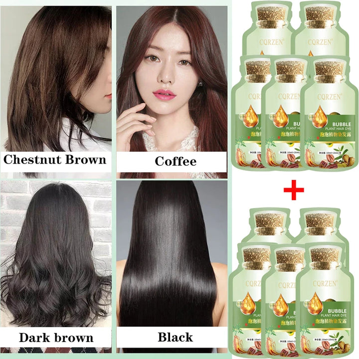 Herbal Hair Dye Shampoo – Gray & White Coverage