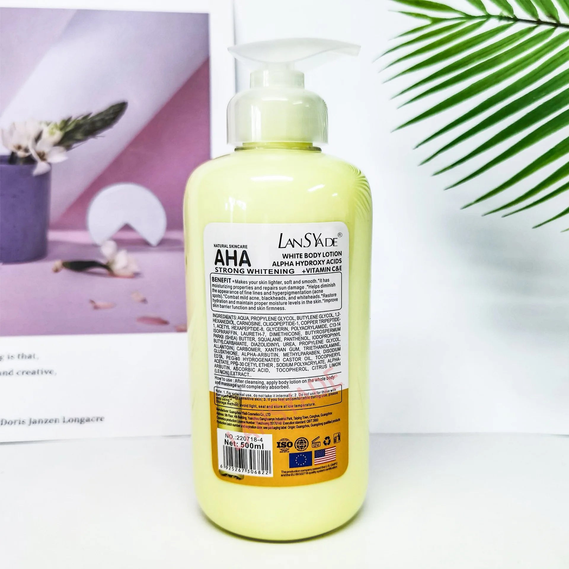 Whitening Body Lotion with AHA & Vitamins C&E – 500ml