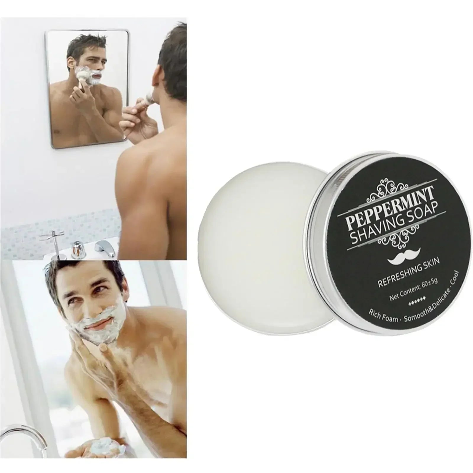 Handmade Ear & Face Shaving Soap Bar – 60g