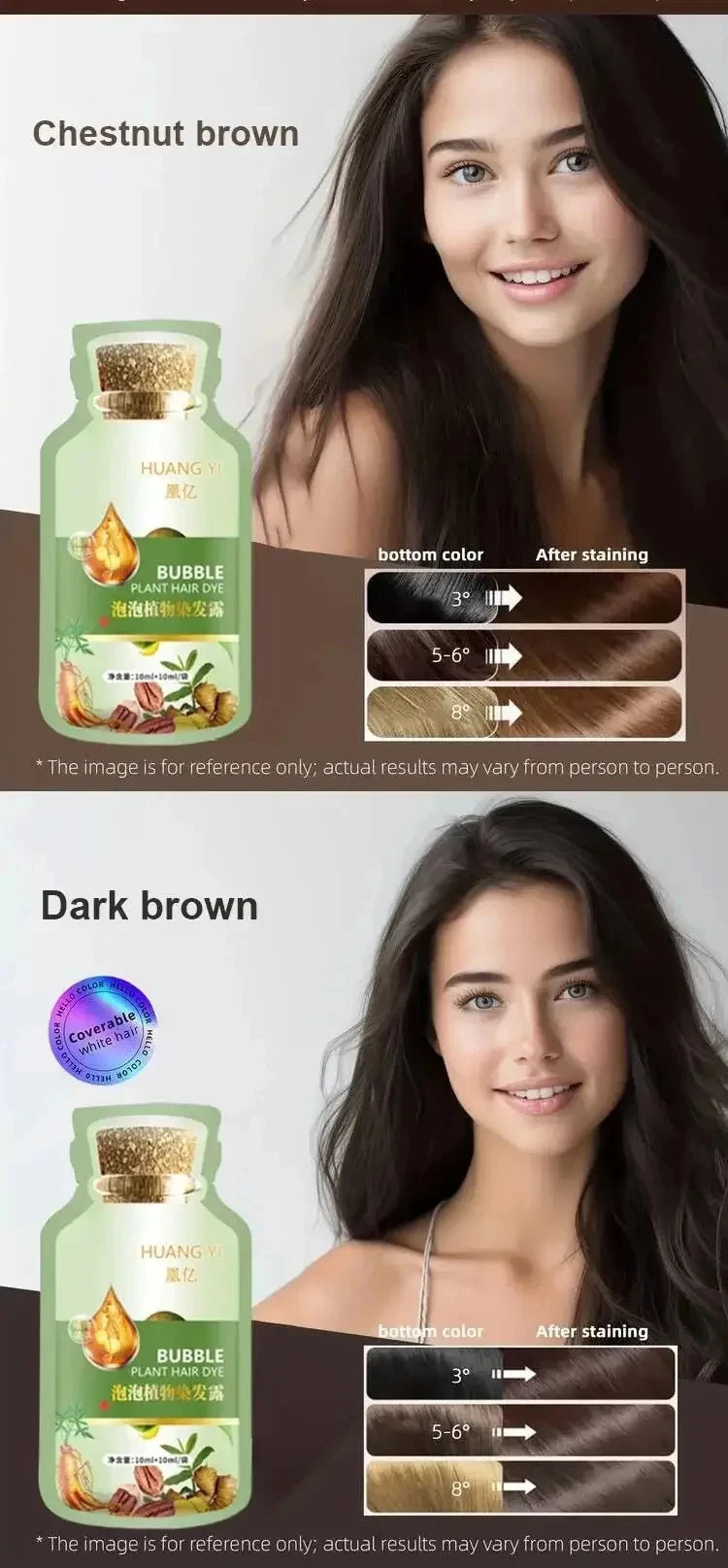 Herbal Hair Dye Shampoo – Gray & White Coverage