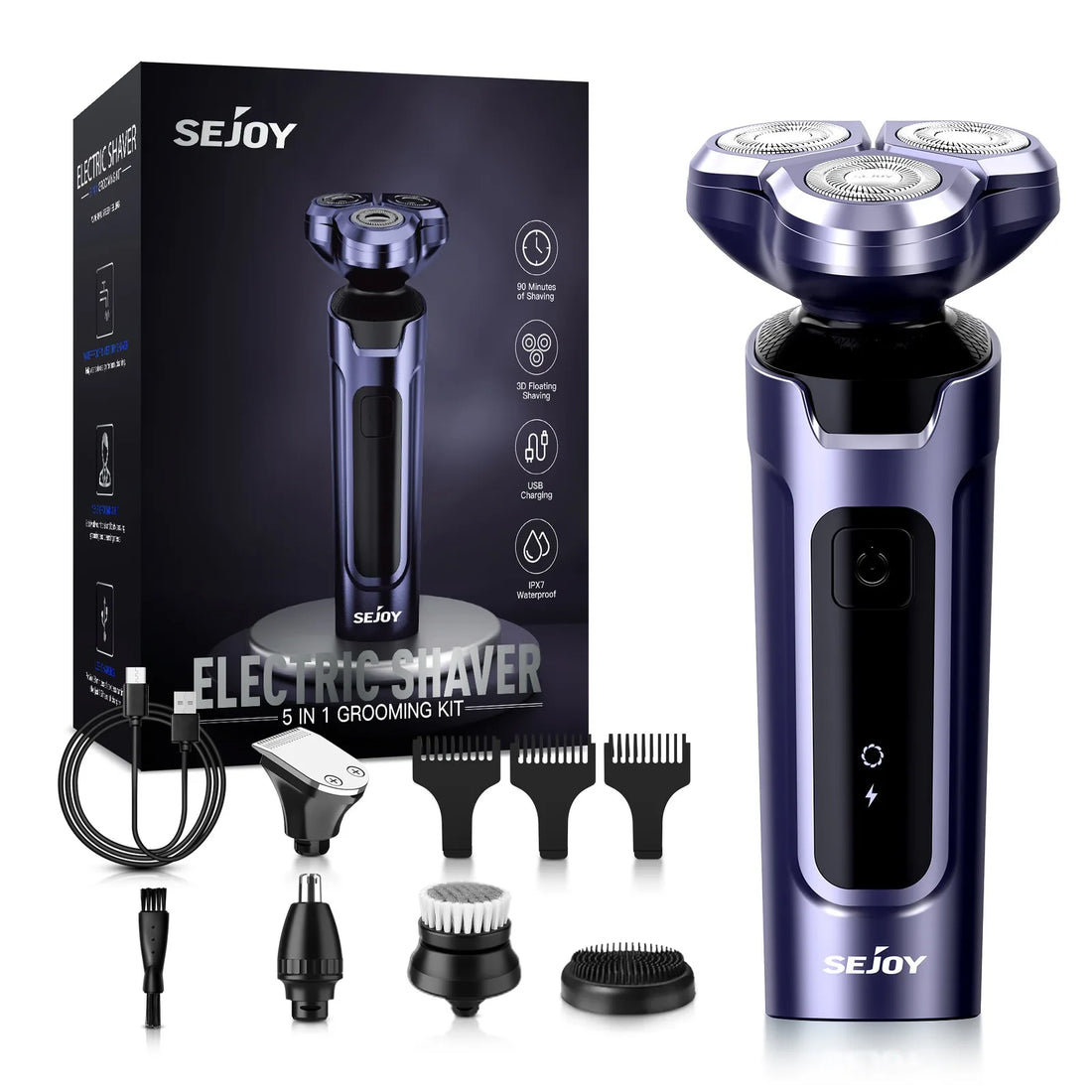 SEJOY 3-in-1 Men’s Electric Shaver