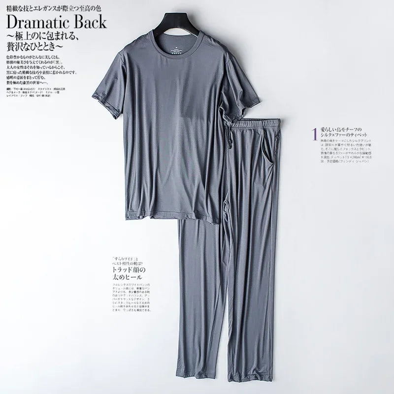 Men’s Modal Short-Sleeve Pajama Set