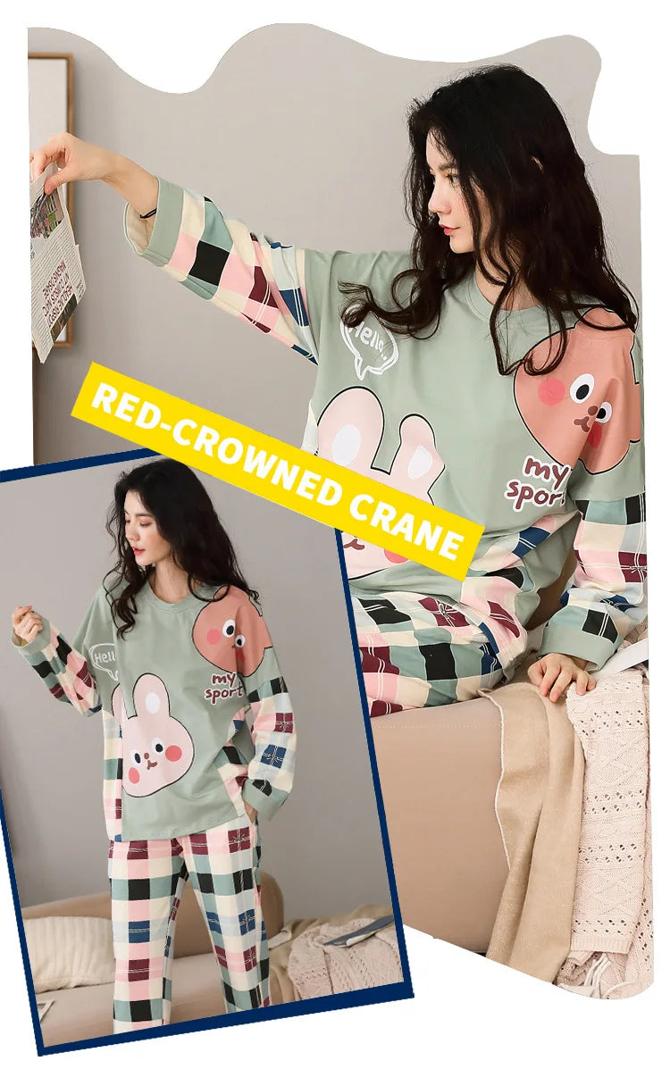 Women’s Fall/Winter Cartoon Pajama Set