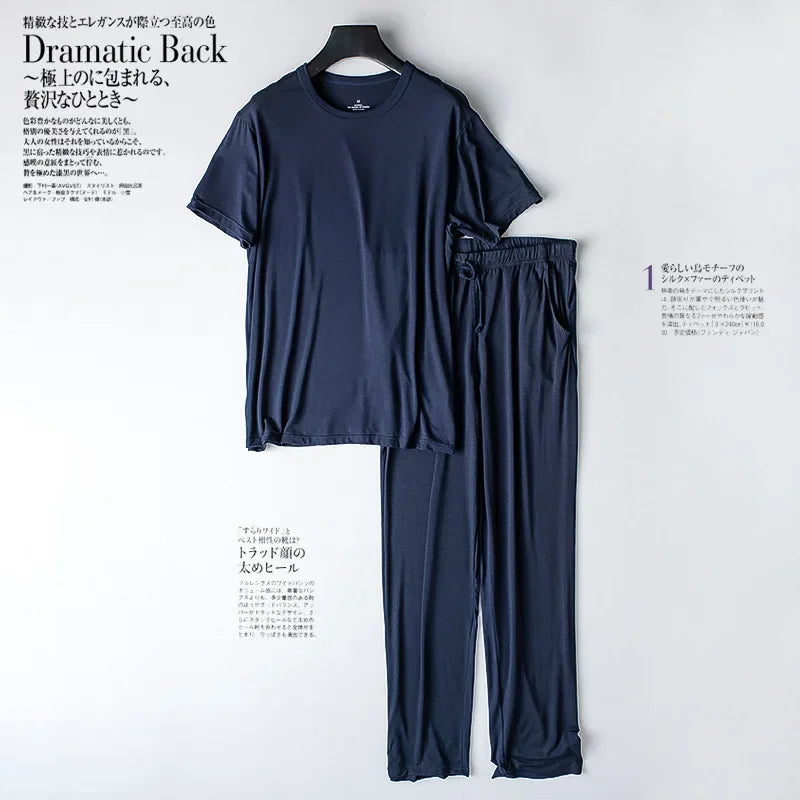 Men’s Modal Short-Sleeve Pajama Set