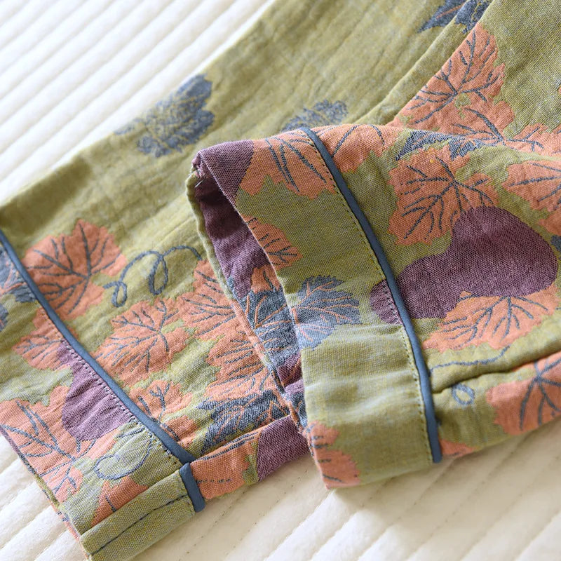 Women’s Japanese Cotton Pajama Set – Spring/Autumn