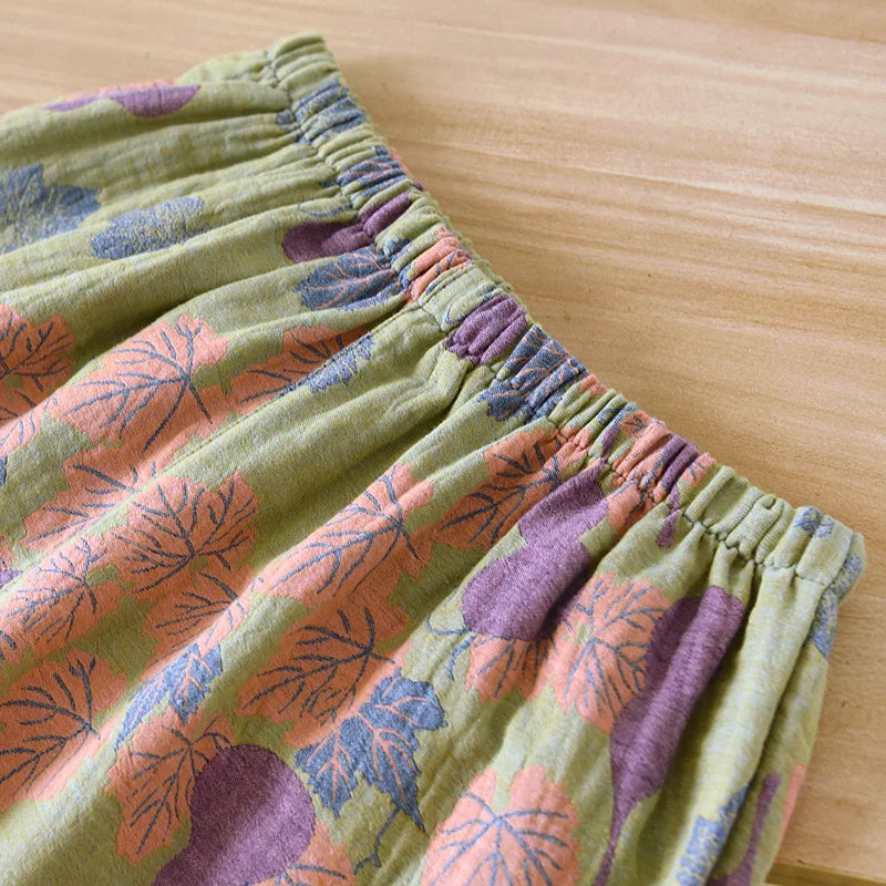 Women’s Japanese Cotton Pajama Set – Spring/Autumn