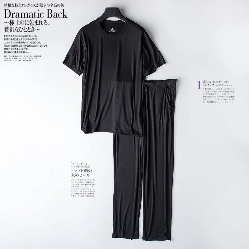 Men’s Modal Short-Sleeve Pajama Set